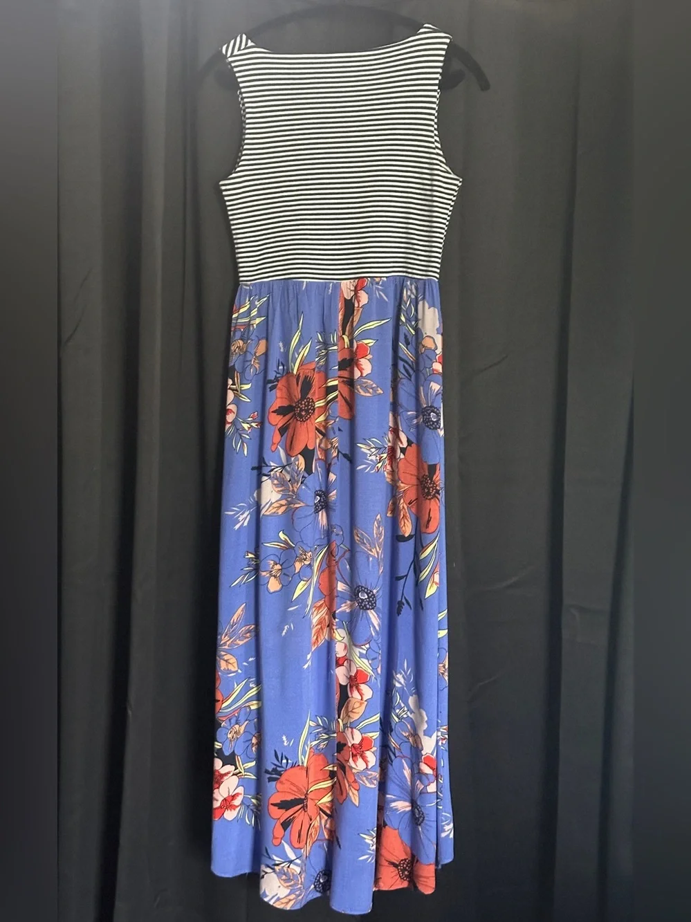 Anthropologie Lilka Zelie Floral Striped High-Low Maxi Dress XS